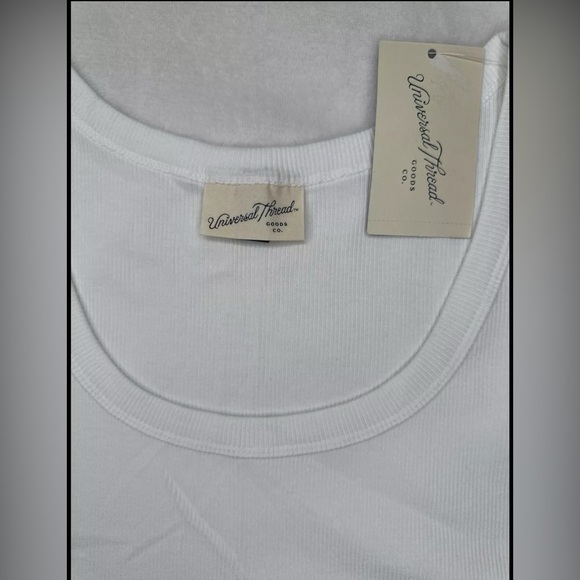 Women’s Slim Fit Scoop Neck Tank Top Size XXL White Universal Thread - Picture 4 of 7